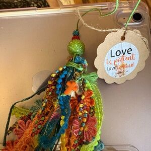 Colorful Beaded Tassel Keychain